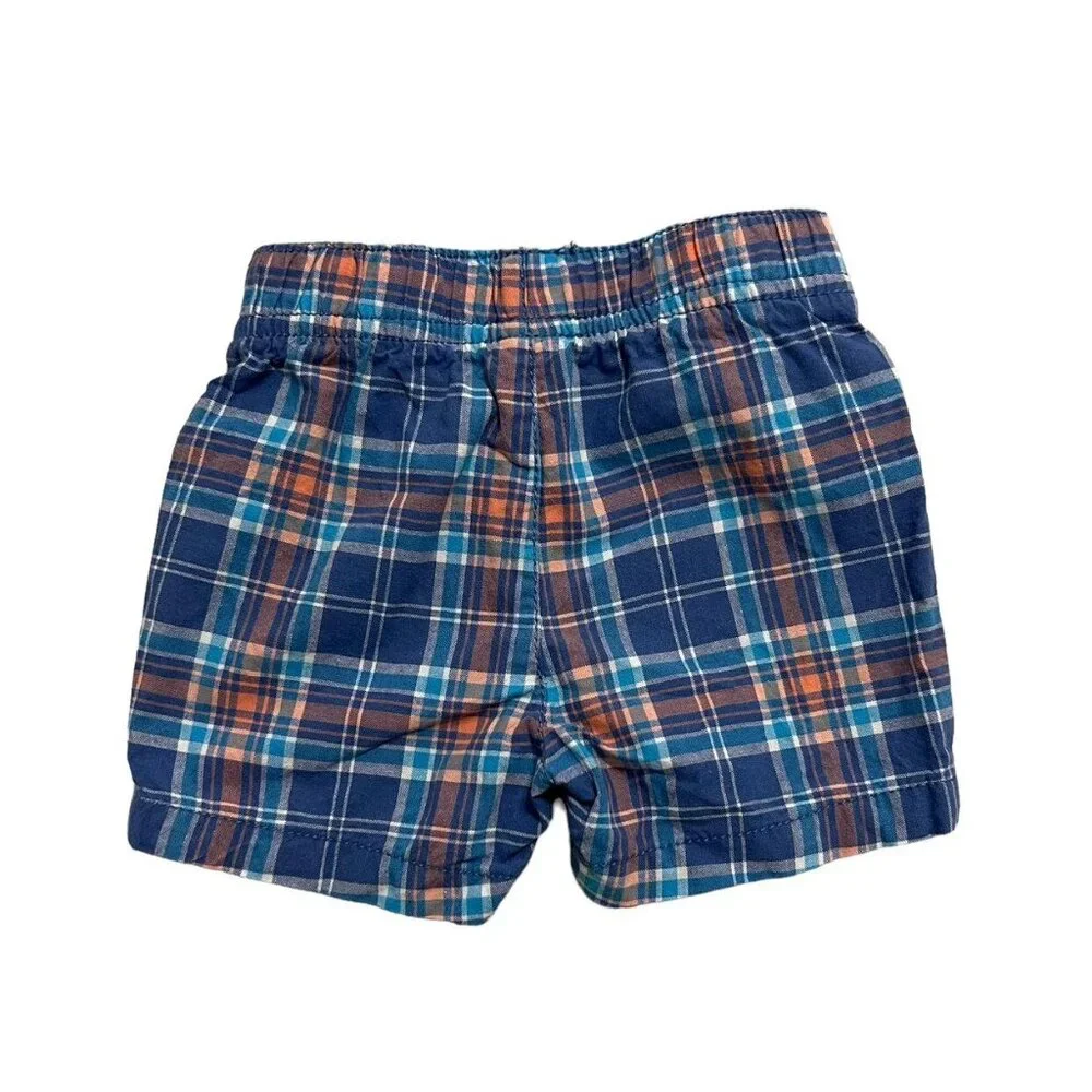Carter's 6m Submarine Appliqué Shirt & Plaid Shorts Set